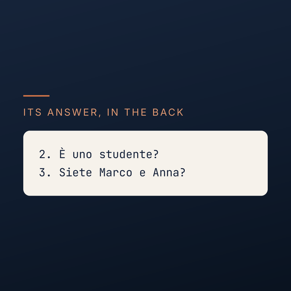 The same two items as they appear, answered, in the answer key at the back.
