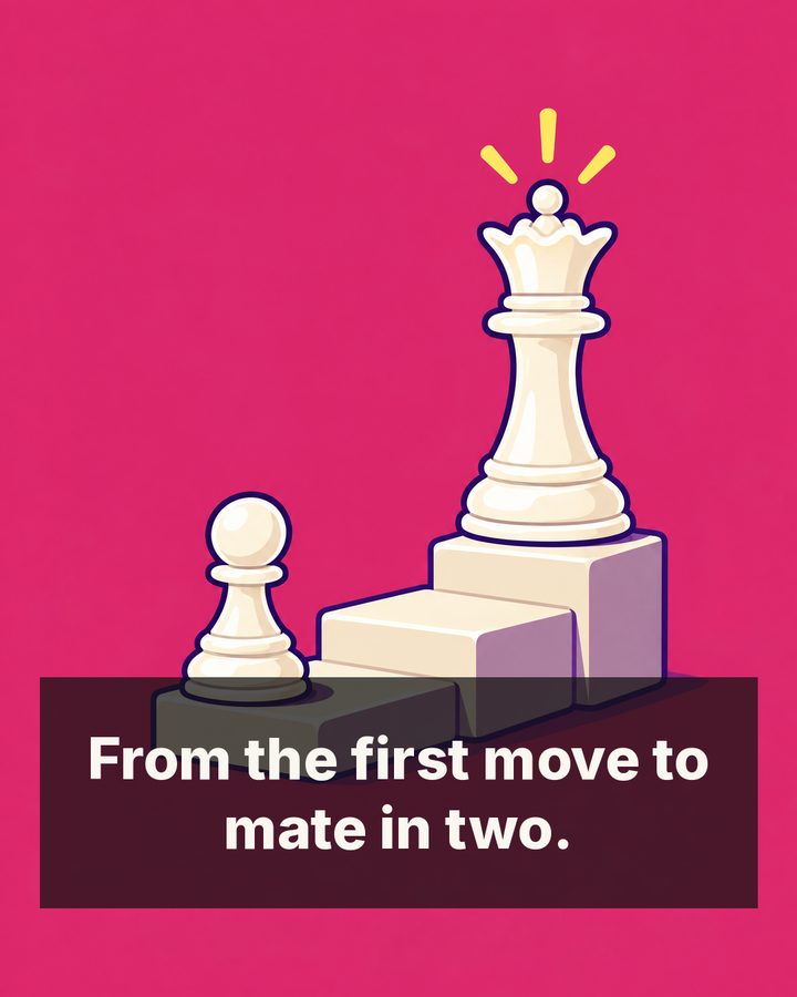From the first move to mate in two.