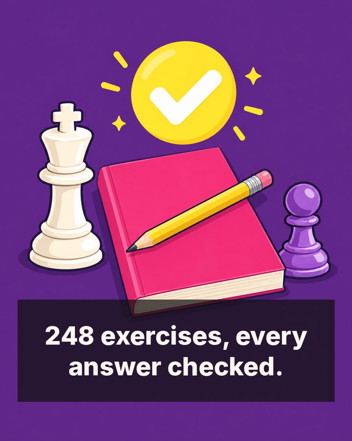 248 exercises, every answer checked.